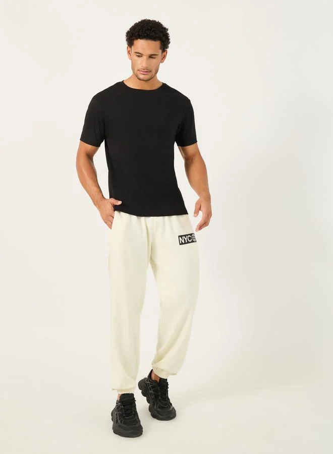 ستايلي Styli Solid Interlock Cotton Regular Fit T-Shirt