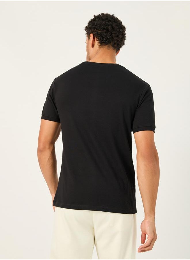Styli - Solid Interlock Cotton Regular Fit T-Shirt - Image 1