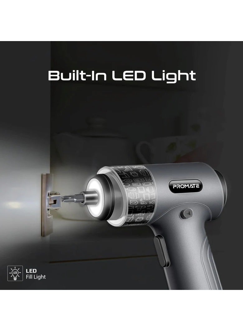PROMATE 36-Pieces Wireless Electric Screwdriver Kit with LED Fill Light - Image 4