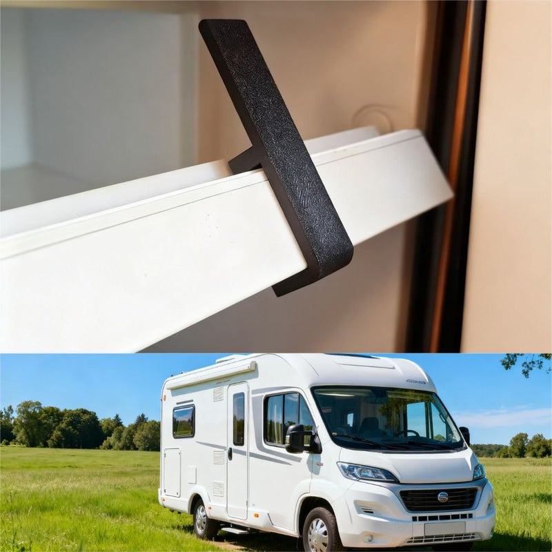 Rv Camper Van Refrigerator Door Stopper With Mildew Design And Air Circulation System Black Non Fridge Accessory Compatible For Rv Camper Travel Trailer Refrigerators - Image 3