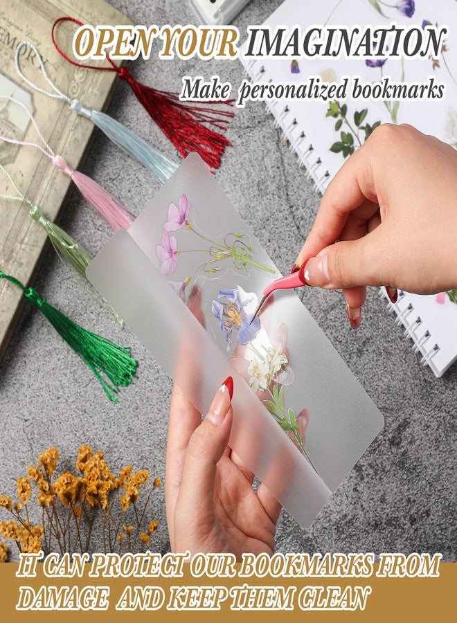 Fuyoooo 601 Pcs DIY Bookmark Making Kit 2.36 x 6.3 Inches Bookmark Laminating Pouches 5 Mil Hot Laminator Sleeves with Rainbow Tassels and Puncher Fit Most Pouch Laminating Machines - Image 5