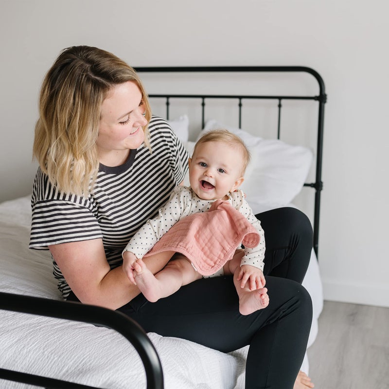 Natemia مناديل استحمام ناتيميا من موسلين للمواليد الجدد - مناديل فاخرة للأطفال، فائقة الامتصاص وناعمة للغاية مصنوعة من الرايون من الخيزران، 6 طبقات من مناديل الاستحمام للبنات والأولاد، مجموعة مكونة من 5 قطع - Image 5