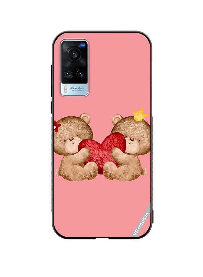 VR CREATIVE Protective Case Cover For Vivo X60 Bear Love Design Multicolour - Image 1
