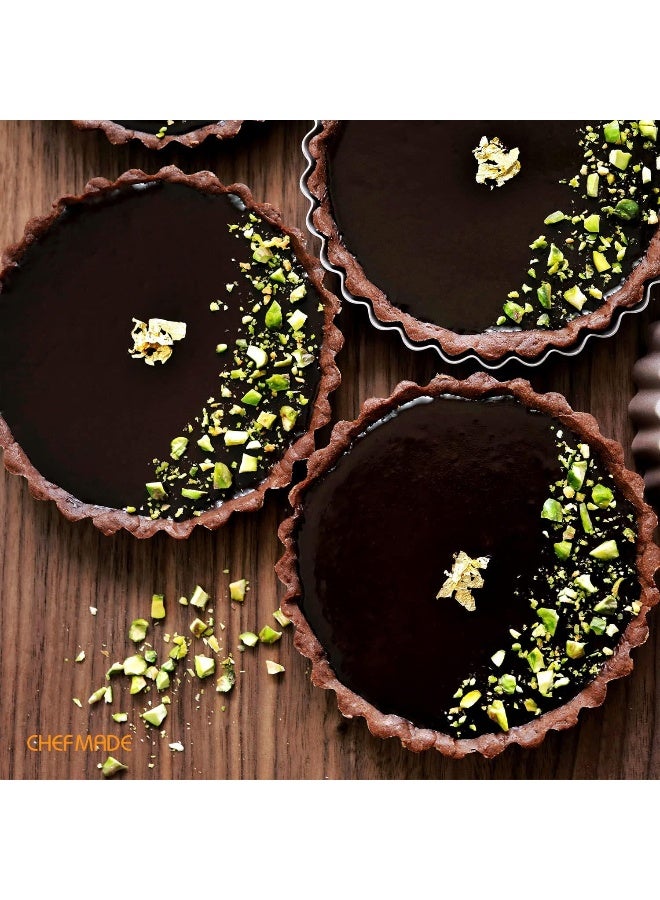 CHEFMADE WK9915-4 Non-Stick Tart Pan Set, 4" (4 Pieces) - Image 2