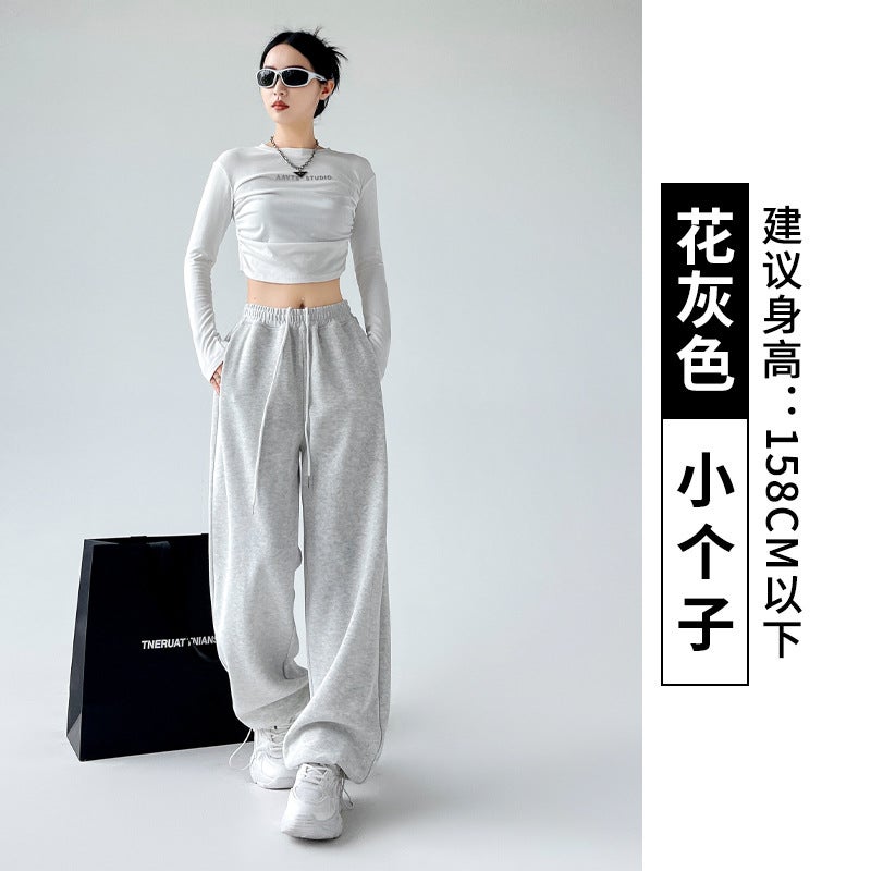 2024 High Waist Slim Fit Womens Joggers Gray White small style