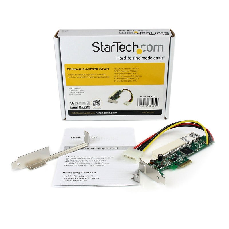 Startech.com StarTech.com PCI Express to PCI Adapter Card - PCIe to PCI Converter Adapter with Low Profile / Half-Height Bracket , TAA (PEX1PCI1)  - Image 5