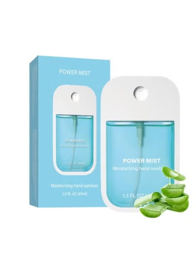 Power Mist Hydrating Hand Sanitizer Spray, Portable Travel-Size Hand Sanitizer Spray, 500-Sprays Each，Suitable for Both Adults and Children (Aloe vera) - Image 1