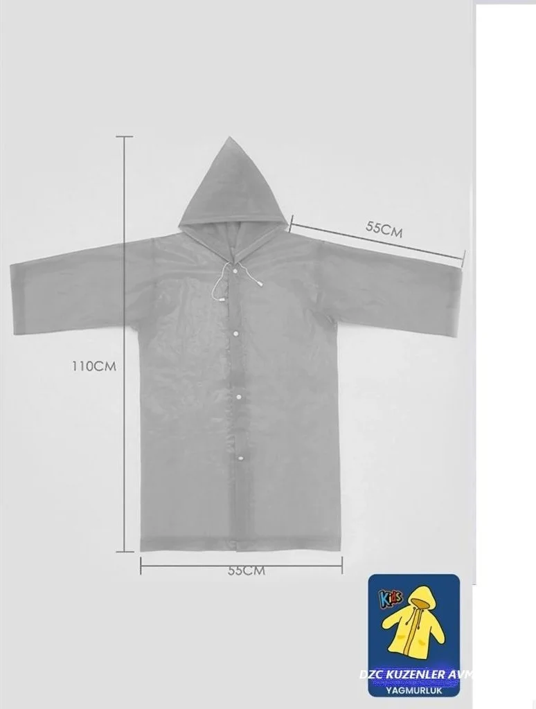 دي زي سي كوزنلر أفم Dzc Cousins ​​Avm Girl Boy Raincoat Hooded Eva Raincoat Windbreaker Pink
