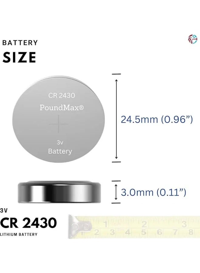 PoundMax 5 x 2430 CR2430 DL2430 3V Lithium Coin Cell Batteries - Image 3