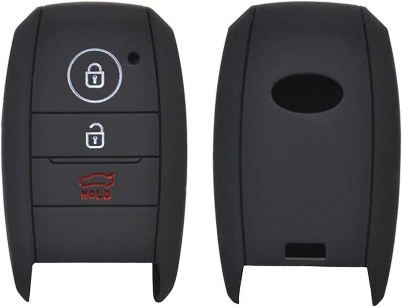 QASULER 3 Buttons Silicone Key Case Cover for Kia - Image 1