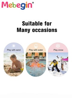 MEBEGIN 8 Pcs Silicone Beach Toys with Portable Beach Bag,Summer Kids Beach Set with Sand Toy Molds Shovel Bucket Set, Beach Sand Toys Toddler Sandbox Toys for Girl Kids Outdoor, Yellow  - Image 3