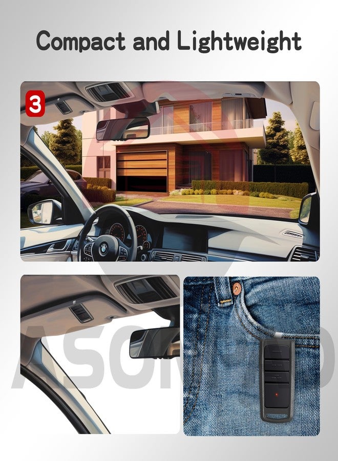 ASONPAO 2 for O3T-BX O3T-A Overhead Door Garage Door Opener Remote - Image 5
