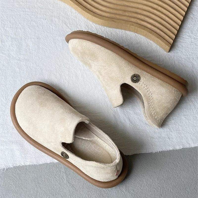 Artistic Mori Style Birkenstock Soft Sole Loafers 2025 Spring New Suede Casual Shoes Flat Mules - Image 1