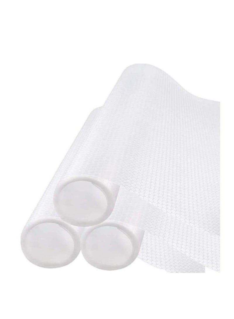 Golden Shelf Liner Non-Adhesive (Clear, 3 Rolls 45x150cm) EVA Cupboard Cabinet Pad Drawer Mat Fridge Liner Roll for Kitchen and Bedroom - Image 1