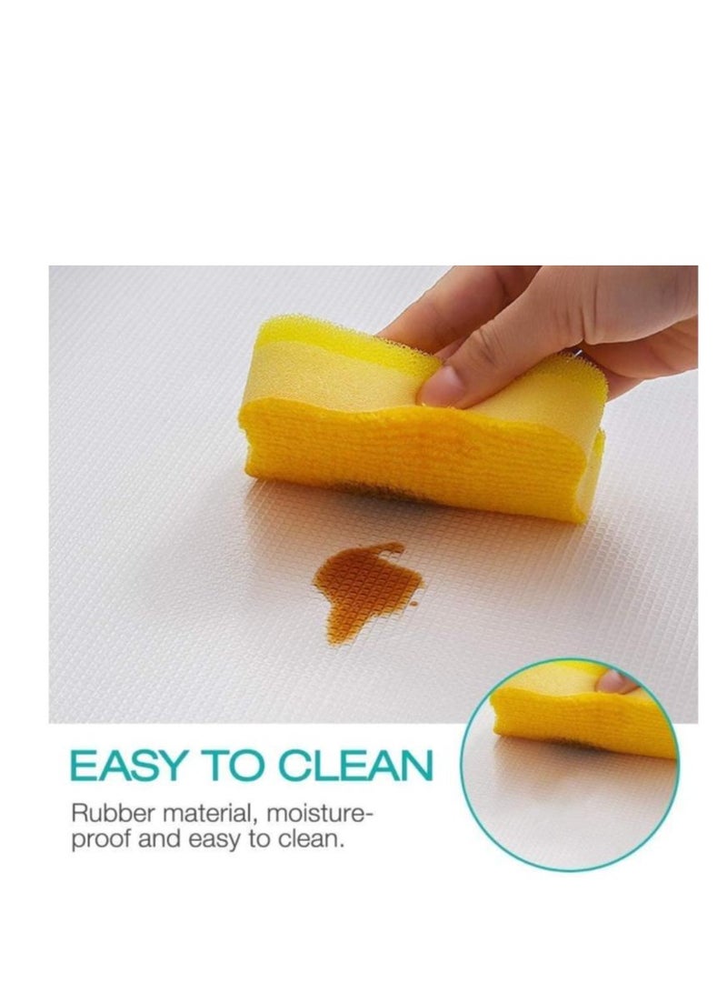 Golden Shelf Liner Non-Adhesive (Clear, 3 Rolls 45x150cm) EVA Cupboard Cabinet Pad Drawer Mat Fridge Liner Roll for Kitchen and Bedroom - Image 4