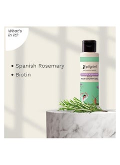 PILGRIM Spanish Rosemary And Biotin Hair Growth Oil to Control Hair Fall And Strengthens Hair 100ml  - Image 2