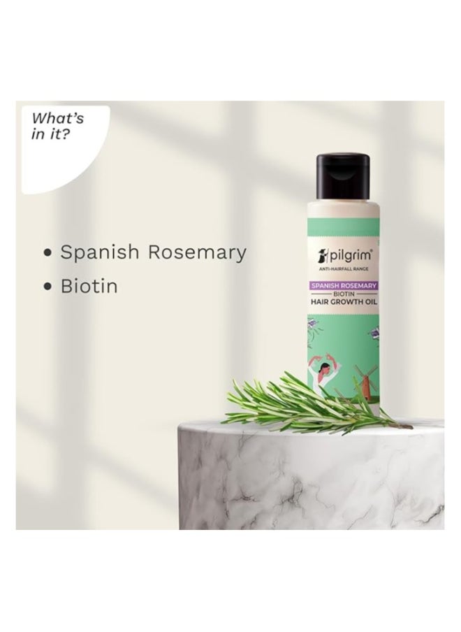 PILGRIM Spanish Rosemary And Biotin Hair Growth Oil to Control Hair Fall And Strengthens Hair 100ml  - Image 2