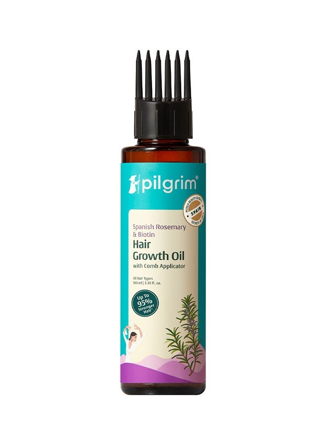 Pilgrim Spanish Rosemary & Biotin Hair Growth Oil to Control Hair Fall & Strengthens Hair 100ml | Rosemary oil for hair growth | Reduces Hair Fall | Strengthens Hair - Image 1