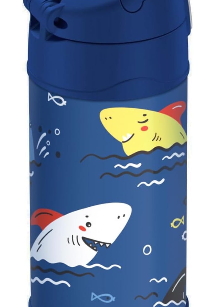THERMOS FUNTAINER STAINLESS STEEL KIDS SHARKS BOTTLE 355ML - Image 3