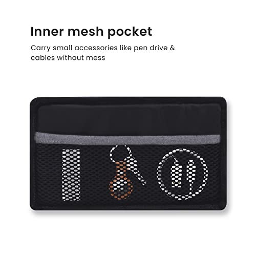 ALIFIYA Polyester Gadget Charger Pouch/Travel Organizer Pouch for Cables/Hard Disk/Charger (Grey - Pack of 2) - Image 5