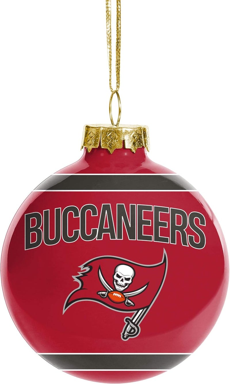 FOCO NFL Glass Ball Ornament - Limited Edition Christmas Ball Ornament - Show Your Team Spirit with Officially Licensed Fan Gear (Tampa Bay Buccaneers) - Image 1