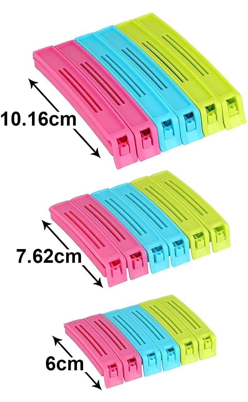 Wild Cat Wild Cat Plastic Food Snack Bag Pouch Clip Sealer Multicolor Pack of 18  - Image 4