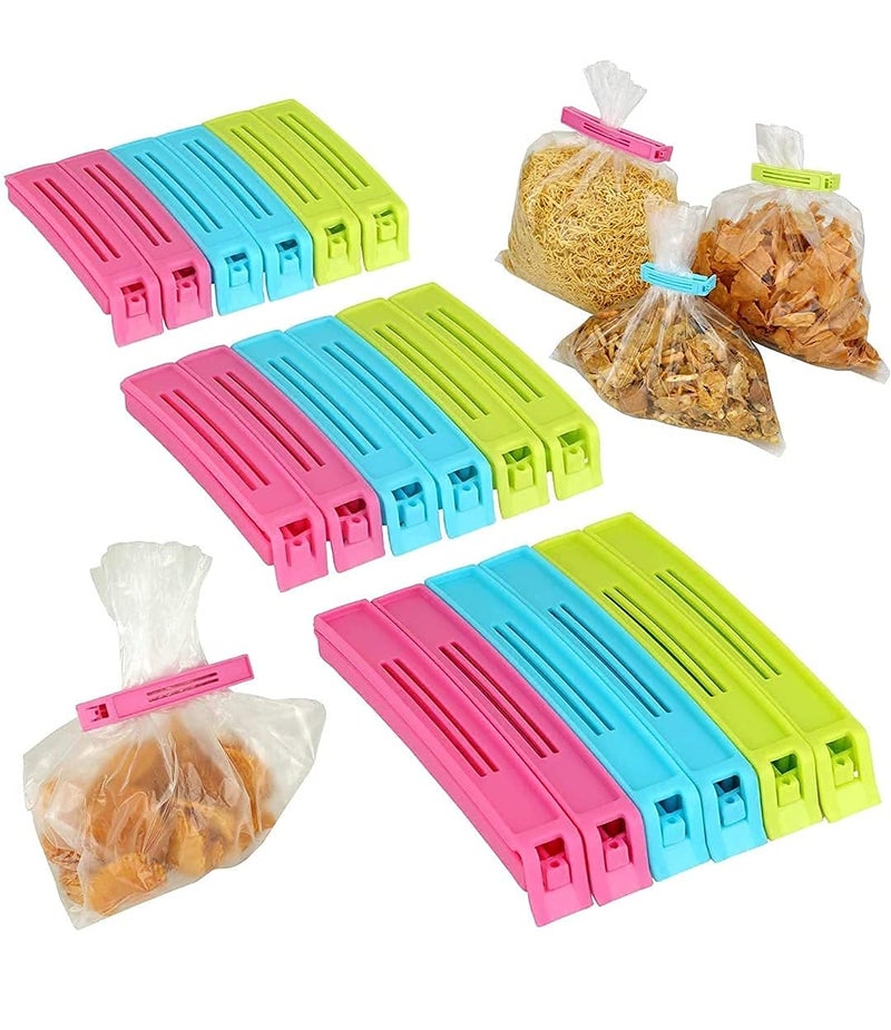 Wild Cat Wild Cat Plastic Food Snack Bag Pouch Clip Sealer Multicolor Pack of 18  - Image 5