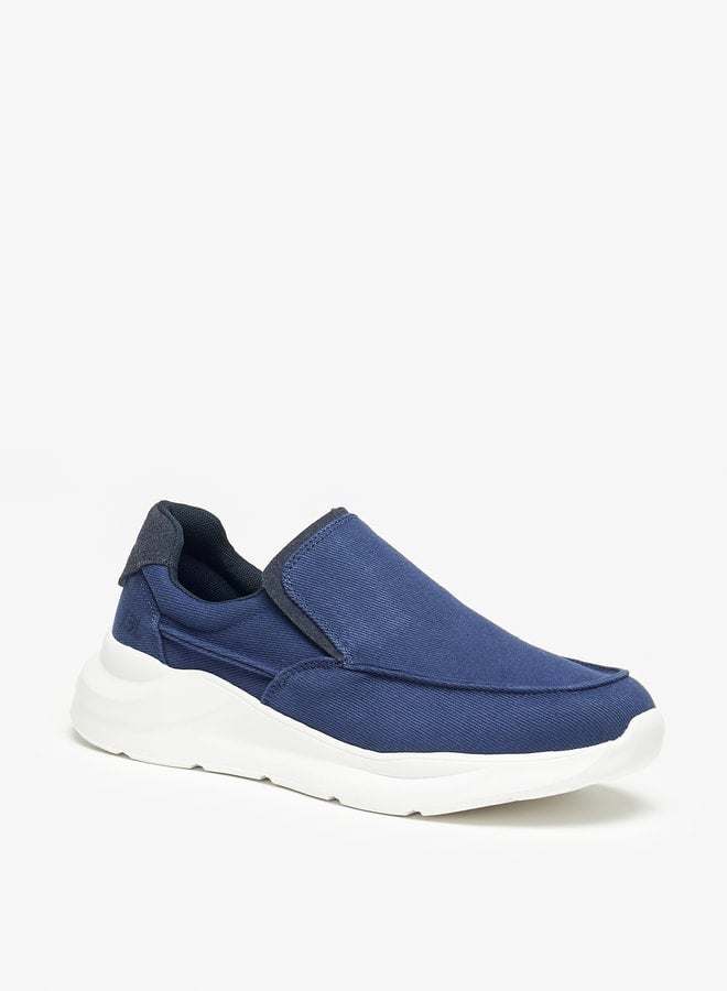 LBL by Shoexpress Textured Low Ankle Slip-On Sneakers  - Image 1