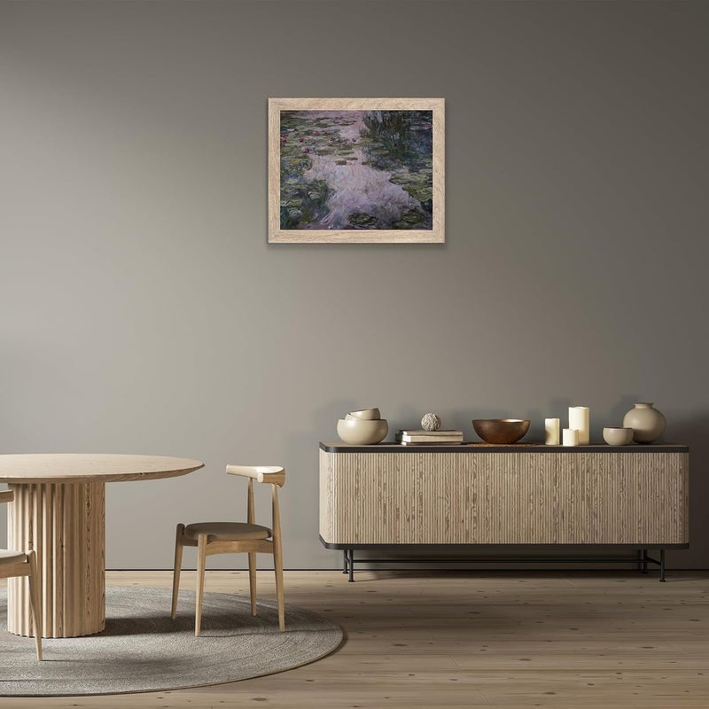 HoozGee Water Lilies Farmhouse Wall Art Painting by Claude Monet - Image 2