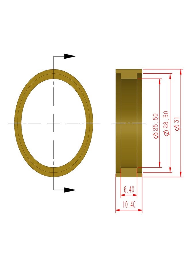 TCRC 4PCS Brass Internal Beadlock Ring Clamp Ring 68g Fit Narrow RC 1.0inch Wheel Hubs - Image 4