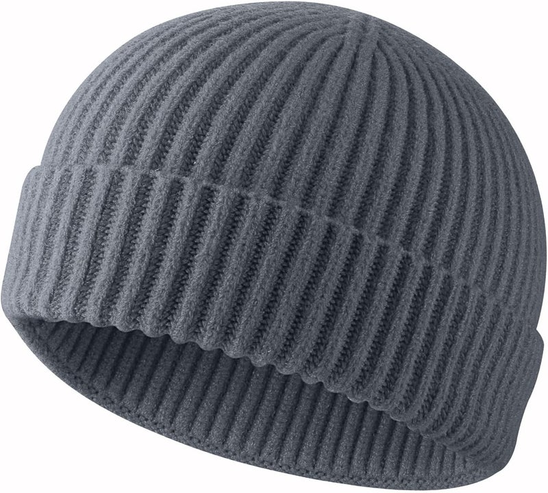 Roybens Swag Wool Knit Cuff Short Fisherman Beanie for Men Women, Winter Warm Hats - Image 1