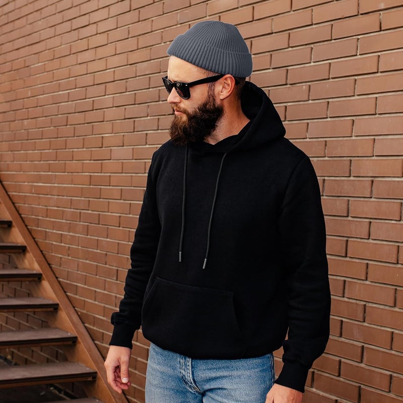 Roybens Swag Wool Knit Cuff Short Fisherman Beanie for Men Women, Winter Warm Hats - Image 2