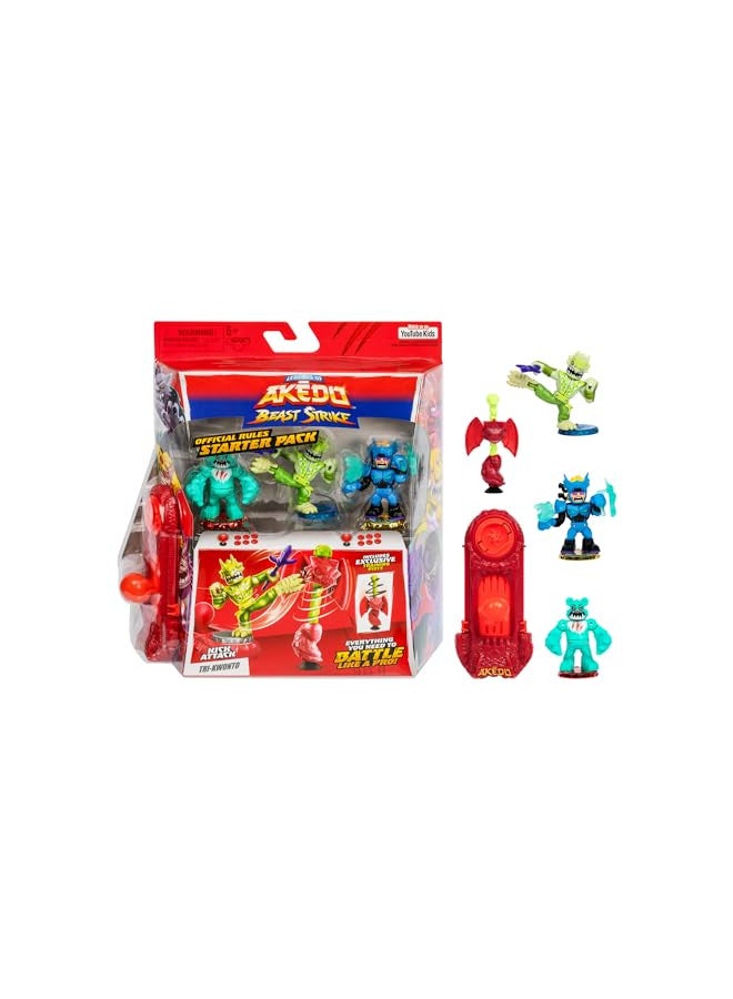 AKEDO Legends of Akedo Beast Strike Starter Pack | 3 Akedo Warriors | 1 Legendary Warrior, 1 Beast Striker and 1 Ultra Rare Warrior | with Training Practice Piece and Exclusive Joystick Controller - Image 1