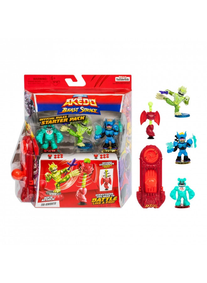AKEDO Legends of Akedo Beast Strike Starter Pack | 3 Akedo Warriors | 1 Legendary Warrior, 1 Beast Striker and 1 Ultra Rare Warrior | with Training Practice Piece and Exclusive Joystick Controller - Image 2
