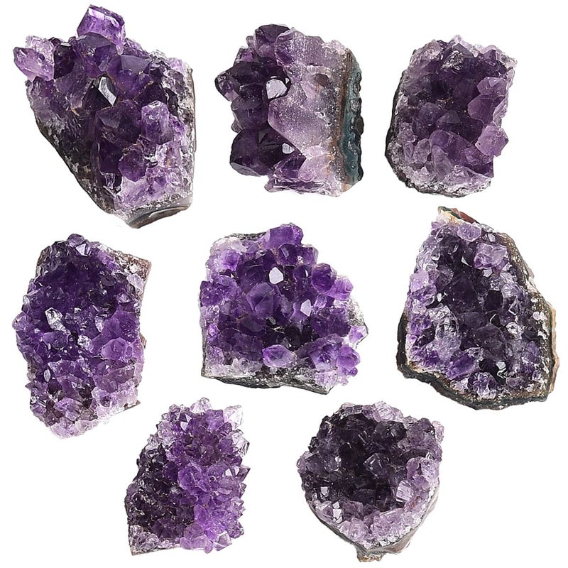 JIC Gem عينة من الكوارتز الأرجواني 1.1 رطل من جواهر الأماثيست الطبيعية - Image 2