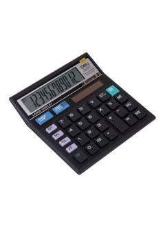 Deli Deli E39231 12-Digit Desktop Calculator - Solar/LR54 Battery, 120-Step Check & Correct, Black (1PCS/Color Box) - Ideal for Students, Teachers & Office Work  - Image 3