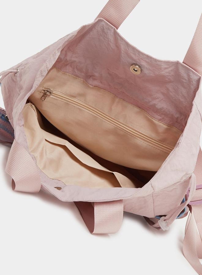 Styli Plain Side Drawstring Gym Bag with Backpack Straps - Image 5