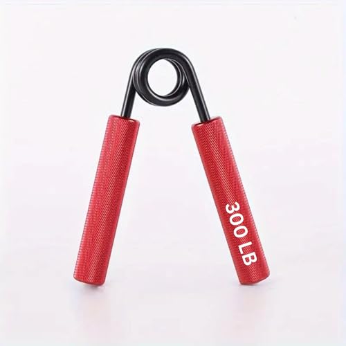 UDKI 300 LB (125–135 KG) Heavy-Duty Hand Grip Strengthener – Red | Non-Slip Knurled Handles | Metal Forearm & Grip Trainer for Strength Training, Muscle Building & Rehab - Image 1
