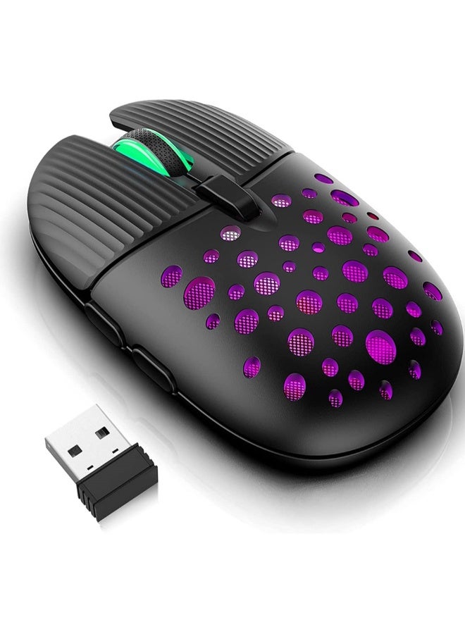 Wireless Gaming Mouse Portable Computer Mouse Cellular Housing Replaceable LED Color Ergonomic Optical Gaming Mouse - Image 1