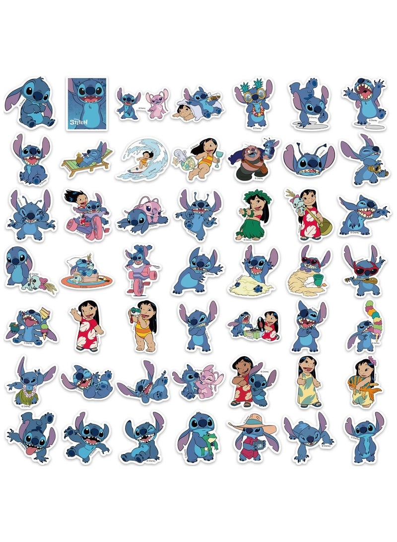 100 Pcs Stitch Waterproof Stickers Cute Anime Cartoon Vinyl Aesthetic Sticker Laptop Skateboard Luggage Computer Water Bottle Graffiti Sticker Packs for Kids Teens Girls Adults  - Image 3