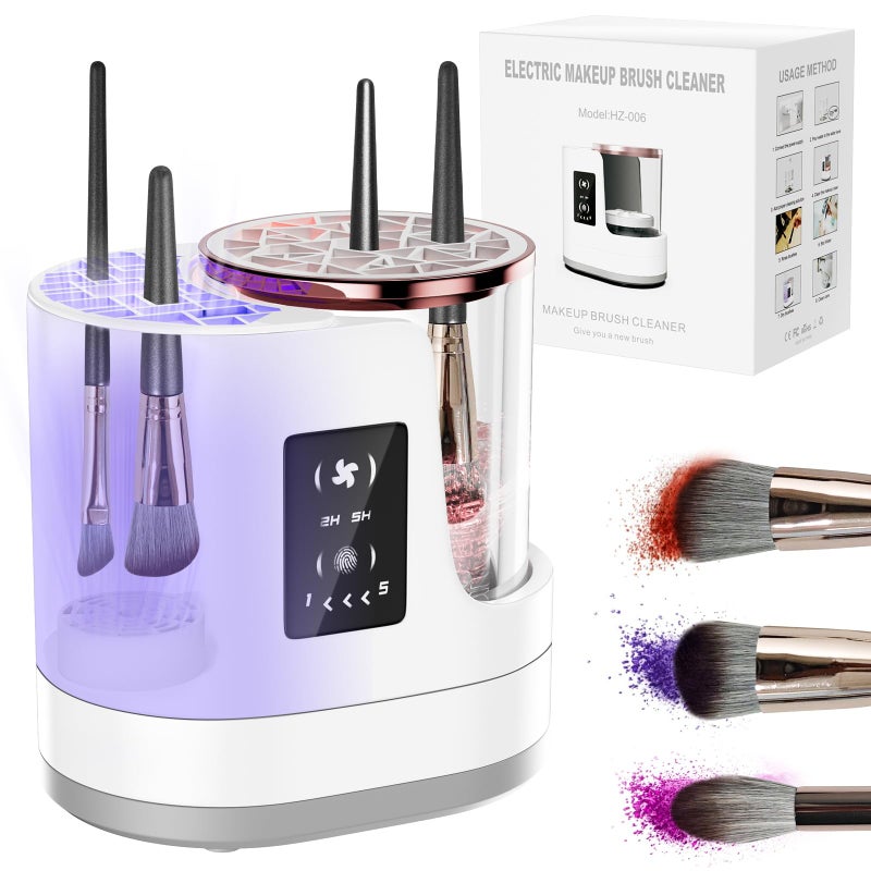 ATIDIE 3 IN 1 Electric Makeup Brush CleanerAutomatic Makeup Brush Cleaner with Makeup Brush DryerPortable USB Deep Cleaning for All Size Beauty Makeup Brush SetBlush BrushSponges - Image 2
