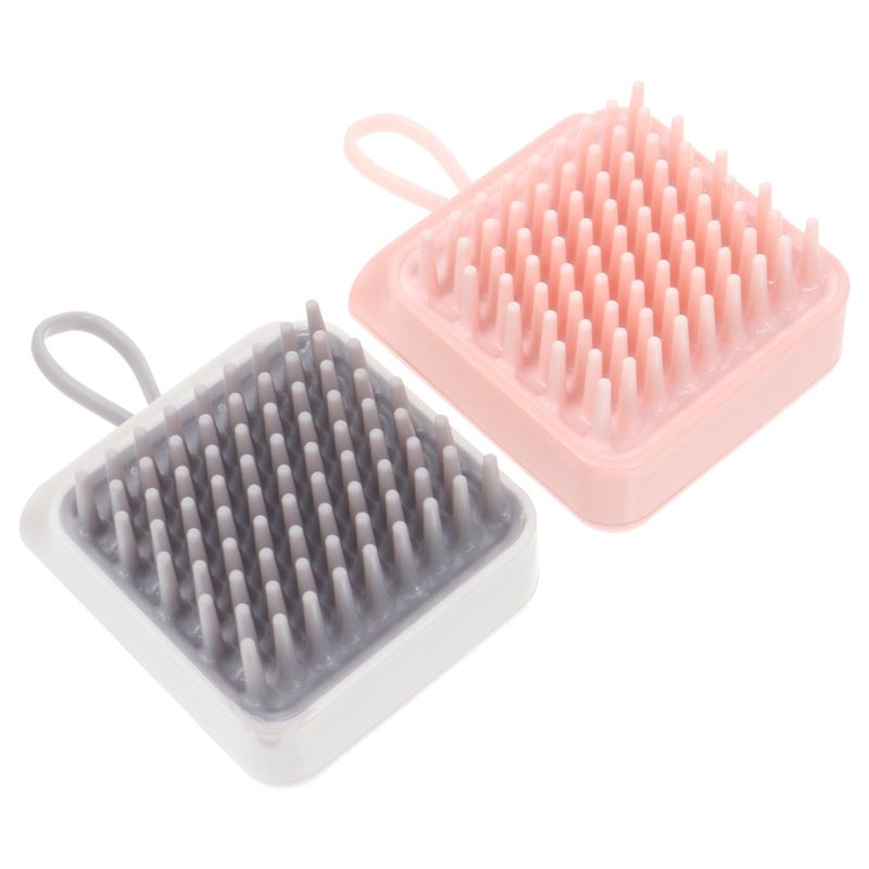 2Pcs Pet Grooming Brush For Cats Dogs Long Hair Massaging Bath Tool Blue - Image 2