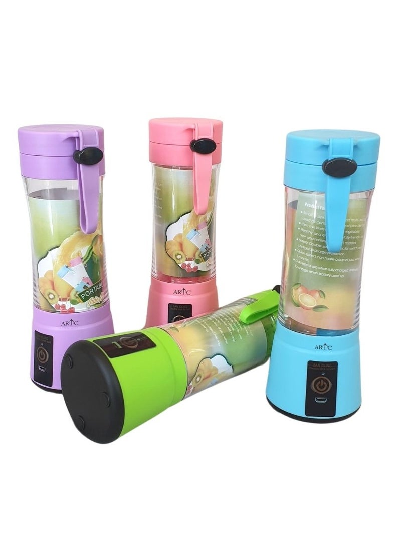 ARTC ARTC 1 Piece USB Rechargeable Electric Blender And Portable Juicer Bottle with Six Blades Blue  - Image 5
