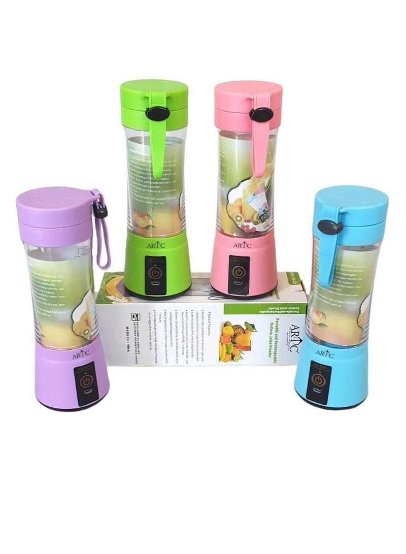 ARTC ARTC 1 Piece USB Rechargeable Electric Blender And Portable Juicer Bottle with Six Blades Blue  - Image 4