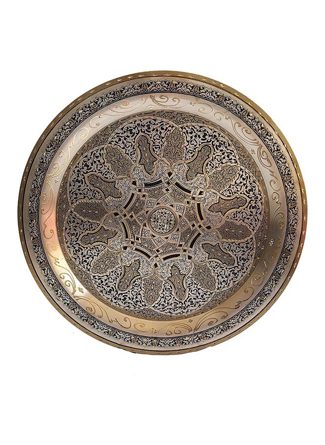 Generic - Egyptian Handmade Copper Plate Engraved With Islamic Patterns ( 30 Cm ) Copper - Image 1