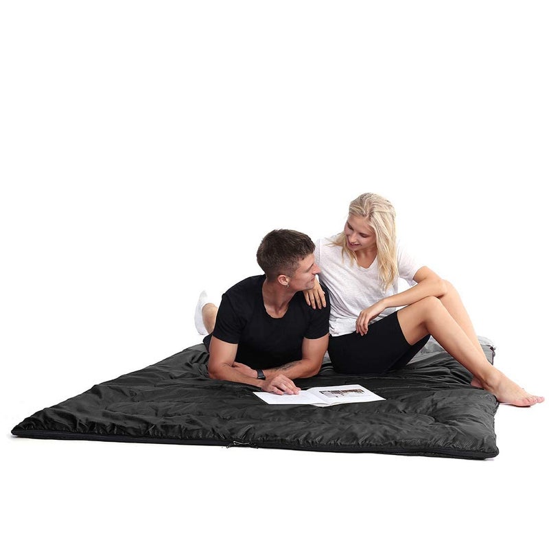 oaskys Double Sleeping Bag for Adults with 2 Pillows - Queen Size XL Waterproof Sleeping Bag for All Season Camping Hiking Backpacking 2 Person Sleeping Bags for Cold Weather & Warm - Image 5