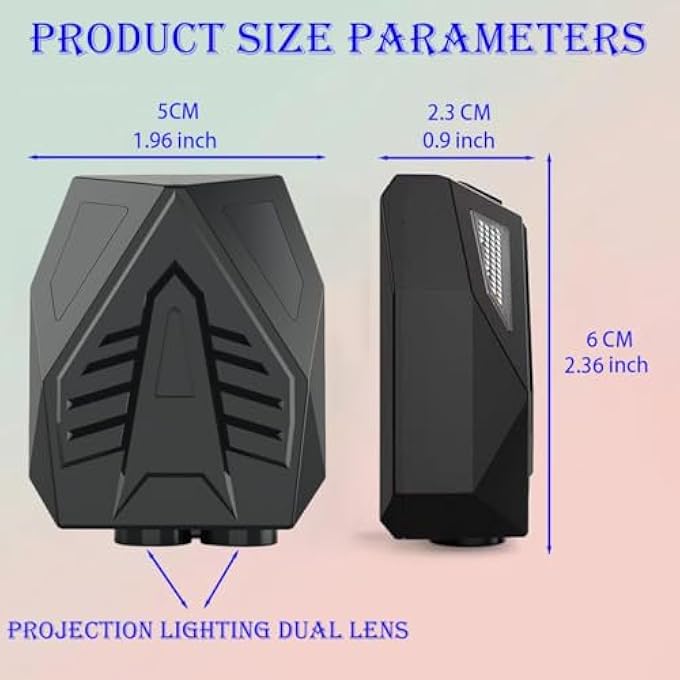 KASTWAVE 2 Pcs Car Door Projector Lights Led Flame Horse Wing Logo Welcome Light Fit For All Car Models Blue - Image 4