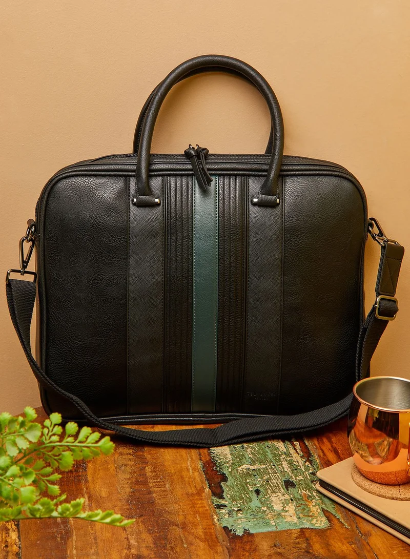 Ted Baker Nevver Striped Pu Document Laptop Bag