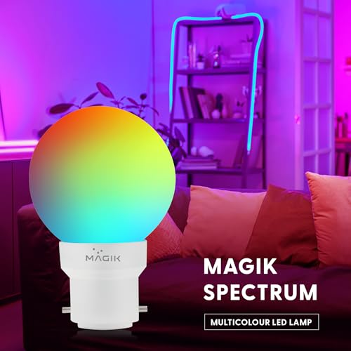 MAGIK Spectrum 0.5W LED Bulb (Multicolor) | Decorative Night Lamp for Home, Temple & Bedroom | B22 Base | Energy Efficient Zero Watt Light | Pack of 1 - Image 4
