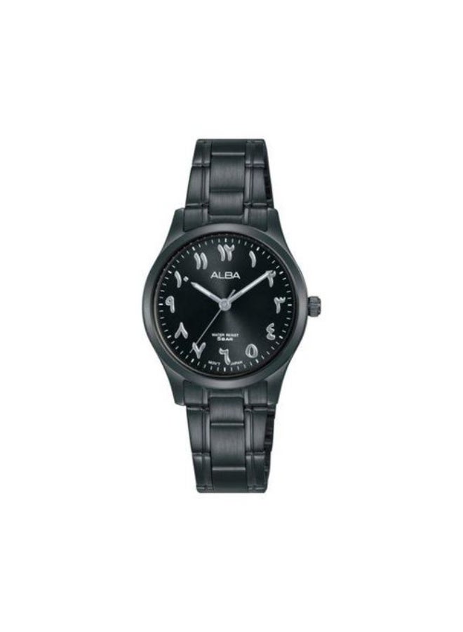 Alba Fashion Women's Hand Watch with Stainless Steel Bracelet and Black Dial ARX057X1 - Image 1